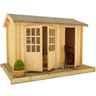 12ft X 8ft Storage 44mm Log Cabin (19mm Tongue And Groove Floor And Roof) (3550x2350)