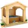 10ft X 10ft Garden Shelter (44mm Log Thickness) (2950x2950)