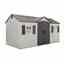 15ft X 8ft Life Plus Single Entrance Plastic Apex Shed With Plastic Floor + 2 Windows (4.57m X 2.43m)