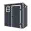 6ft X 3ft Plastic Pent Shed - Dark Grey With Foundation Kit (included)