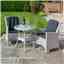 2 Seater Putty Grey Rattan Weave Bistro Set