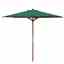 2.7m Green Wooden Parasol