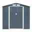 6ft X 4ft (2.01m X 1.21m) Double Door Metal Apex Shed - Dark Grey