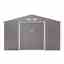 10ft X 8ft (3.21m X 2.41m) Double Door Metal Apex Shed - Light Grey