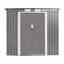 6ft X 4ft (2.01m X 1.21m) Double Door Metal Pent Shed - Light Grey