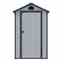 4ft X 3ft (1.34m X 1.04m) Single Door Apex Plastic Shed - Light Grey