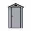 4ft X 6ft (1.34m X 1.92m) Single Door Apex Plastic Shed - Light Grey