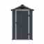 4ft X 6ft (1.34m X 1.92m) Single Door Apex Plastic Shed - Dark Grey