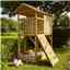 8ft X 8ft Beach Hut Playhouse With Climbing Wall (2.43m X 2.37m)