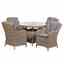 4 Seater - 5 Piece - Deluxe Rattan Round Imperial Dining Set - 110cm Table With 4 Imperial Chairs Including Cushions - Free Next Working Day Delivery (mon-Fri)