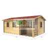 5.5m X 3.5m Premier Maloga Log Cabin - Double Glazing - 34mm Wall Thickness