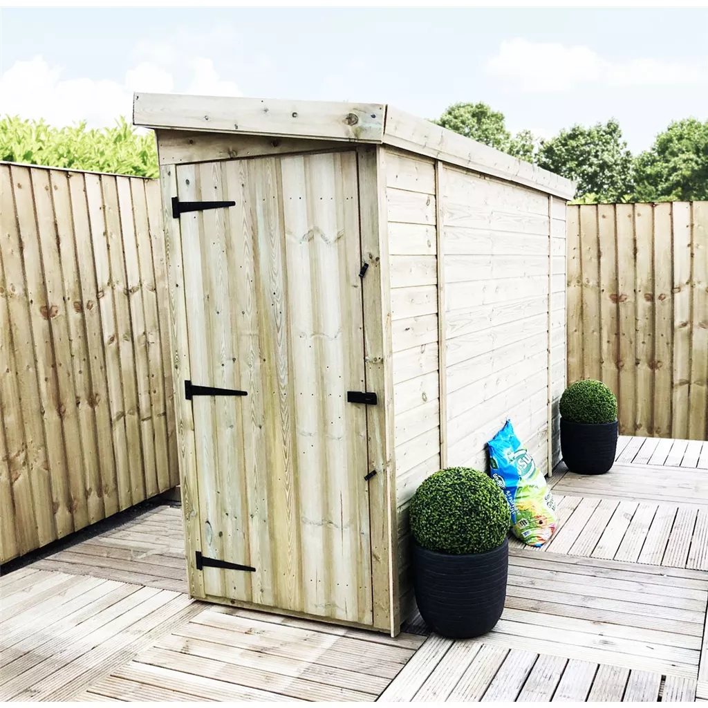 3 x 12 Windowless Pressure Treated T&G Pent Shed With Single Door