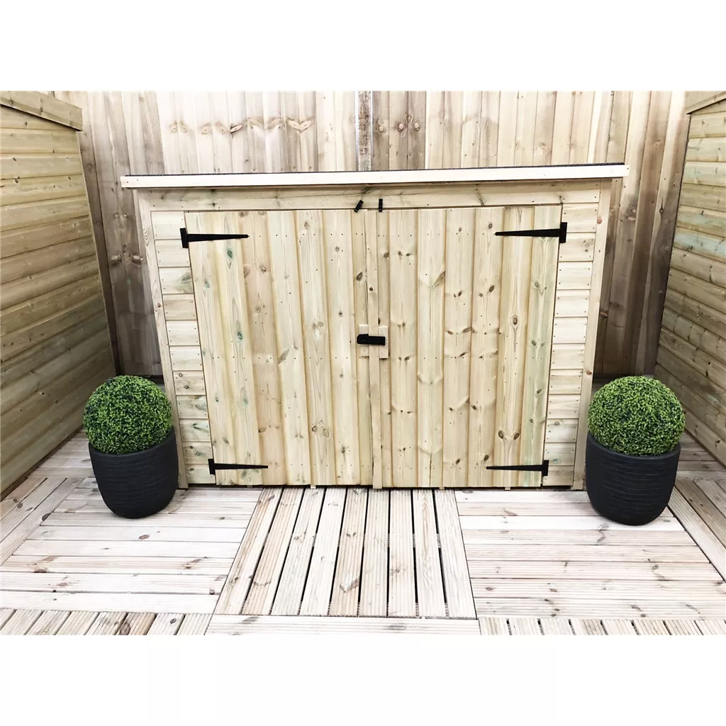 7 x 4 Pressure Treated T&G Bike Store With Double Doors