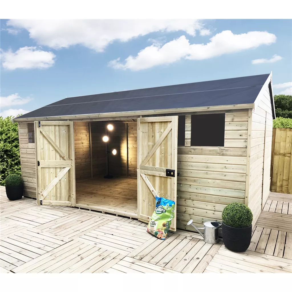 26 x 12 Reverse Premier Pressure Treated Apex Workshop