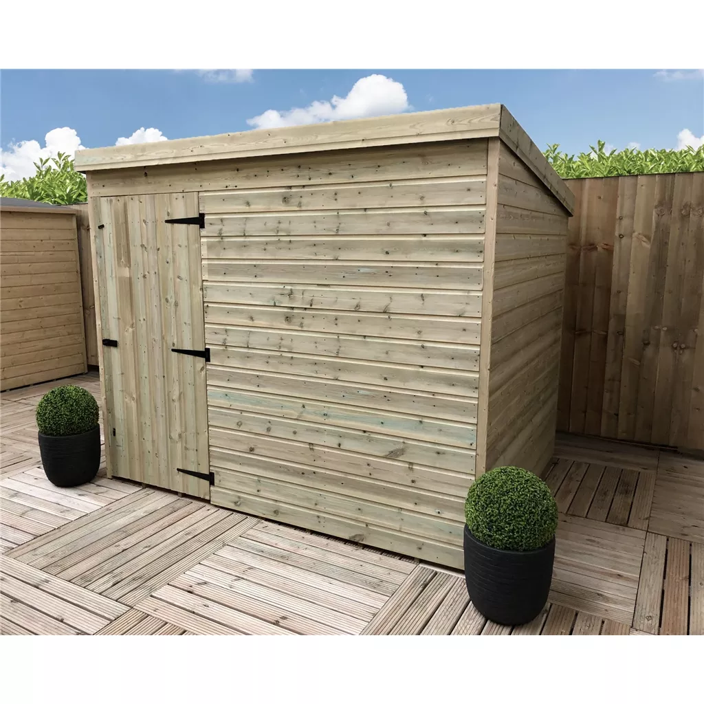 7 x 6 Windowless Pressure Treated T&G Pent Shed With Single Door product image