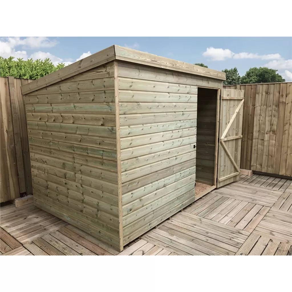 8 x 4 Windowless Pressure Treated T&G Pent Shed With Single Door product image