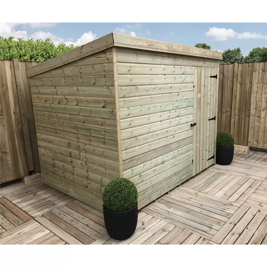 8 x 6 Windowless Pressure Treated T&G Pent Shed With Single Door product image