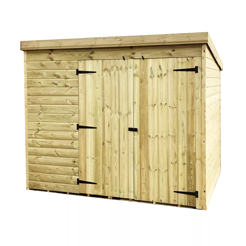 7 x 5 Windowless Pressure Treated T&G Pent Shed With Double Doors product image