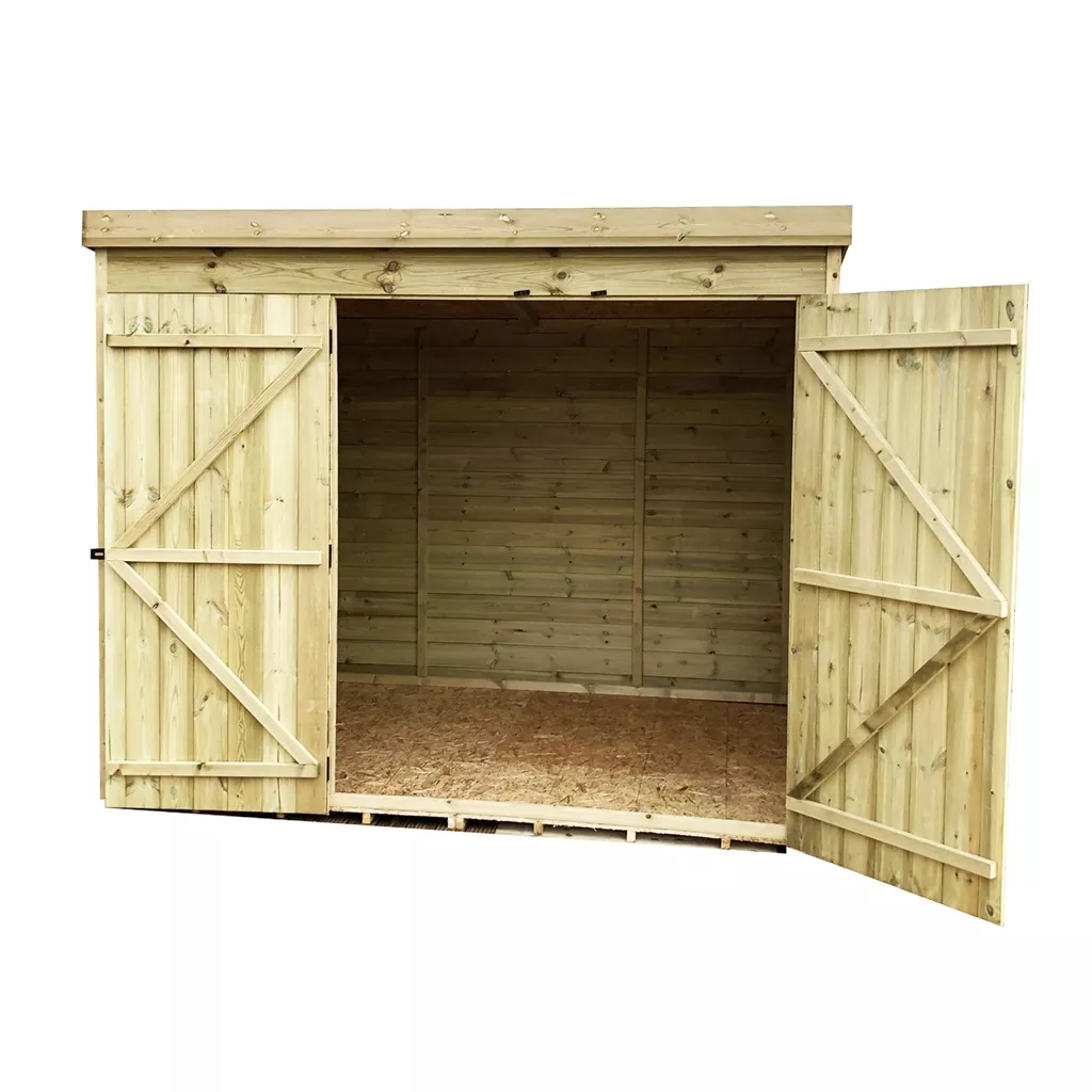7 x 5 Windowless Pressure Treated T&G Pent Shed With Double Doors product image