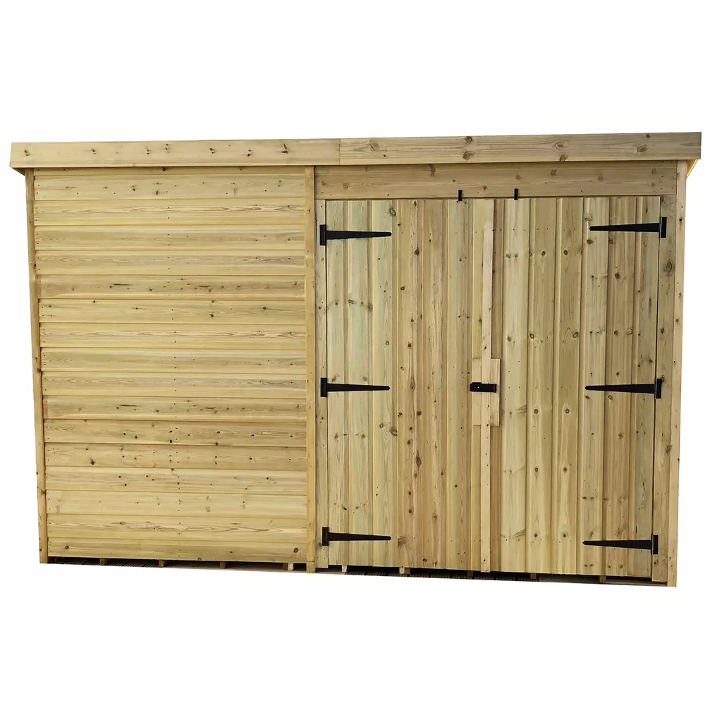 10 x 6 Windowless Pressure Treated T&G Pent Shed With Double Doors product image