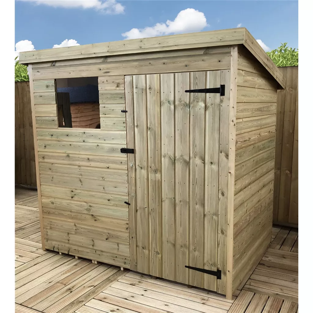 5 x 4 Pressure Treated T&G Pent Shed With 1 Windows, Single Door product image