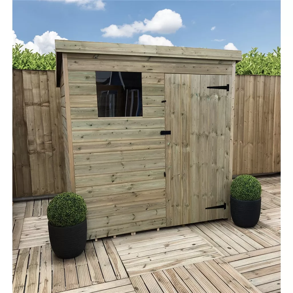 6 x 3 Pressure Treated T&G Pent Shed With 1 Windows, Single Door product image