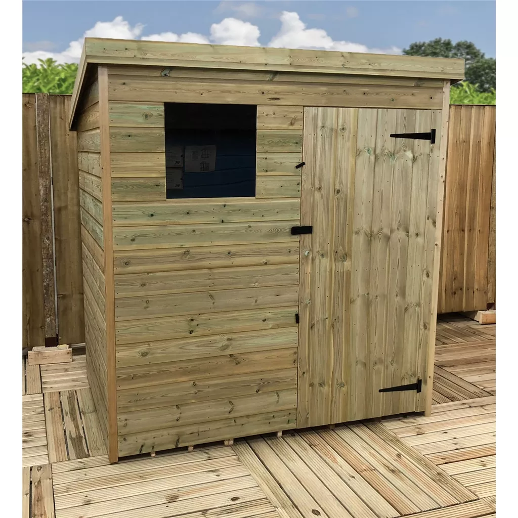 6 x 3 Pressure Treated T&G Pent Shed With 1 Windows, Single Door product image