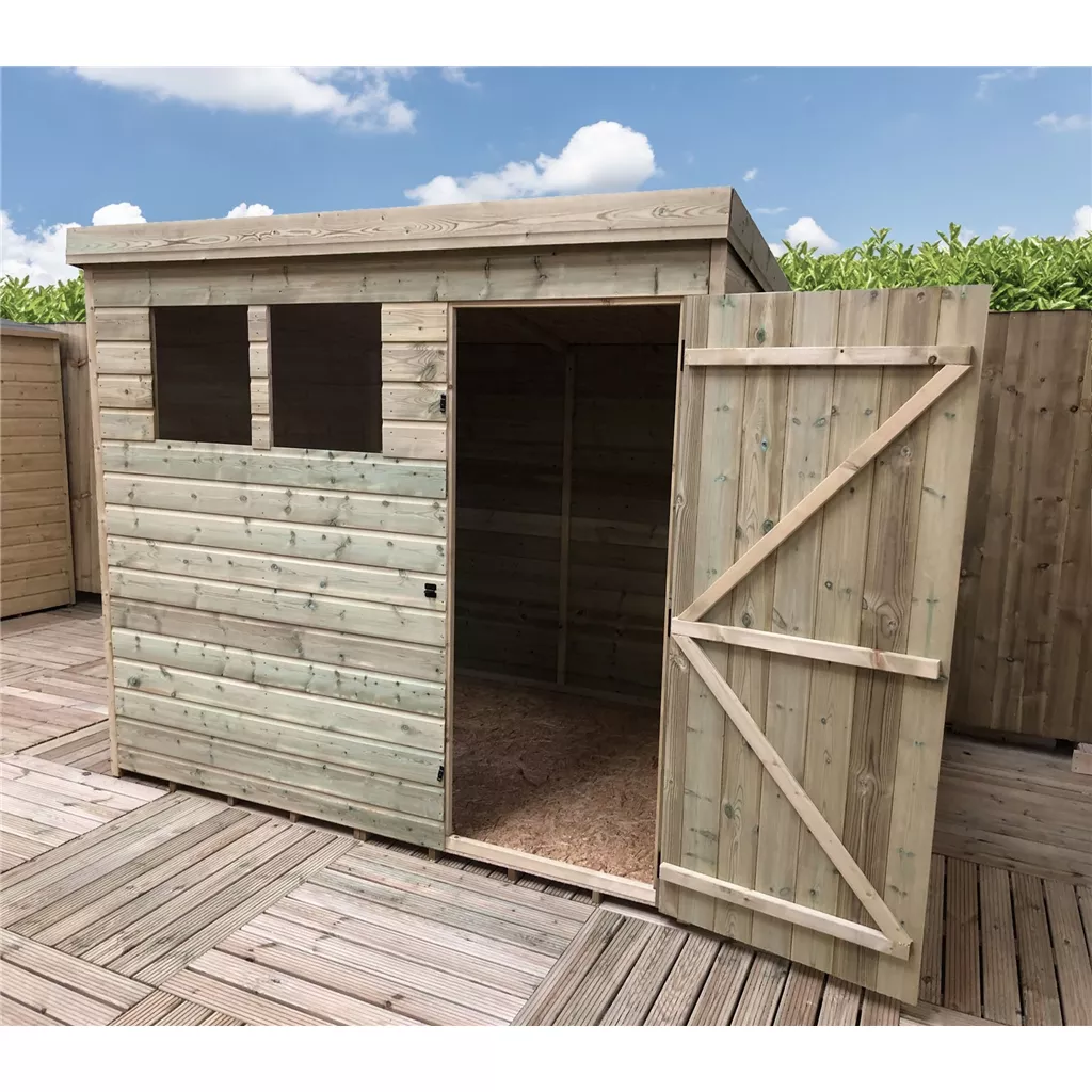 9 x 5 Pressure Treated T&G Pent Shed With 2 Windows, Single Door product image