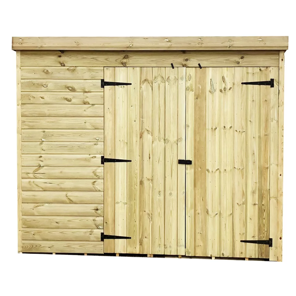 7 x 3 Windowless Pressure Treated T&G Pent Shed With Double Doors product image
