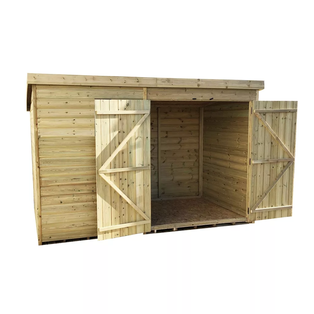 9 x 5 Windowless Pressure Treated T&G Pent Shed With Double Doors product image