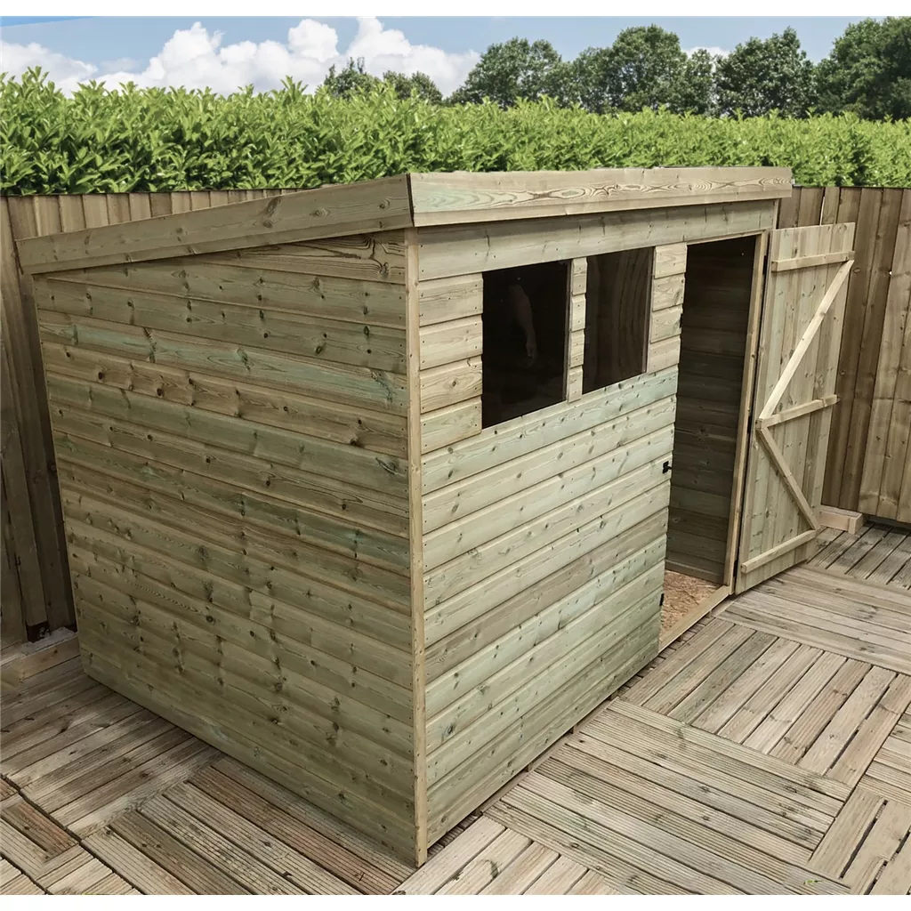 7 x 3 Pressure Treated T&G Pent Shed With 1 Windows, Single Door product image