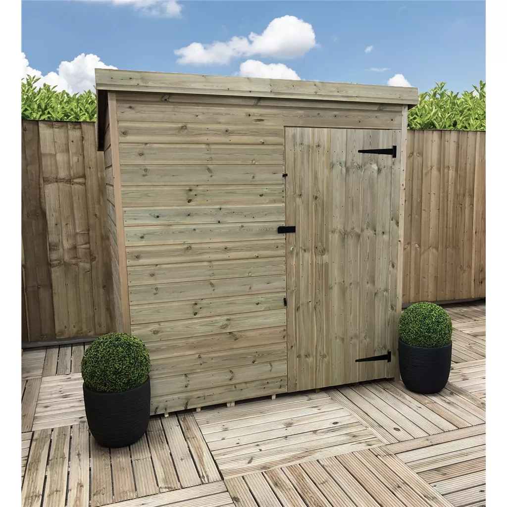 6 x 3 Windowless Pressure Treated T&G Pent Shed With Single Door product image