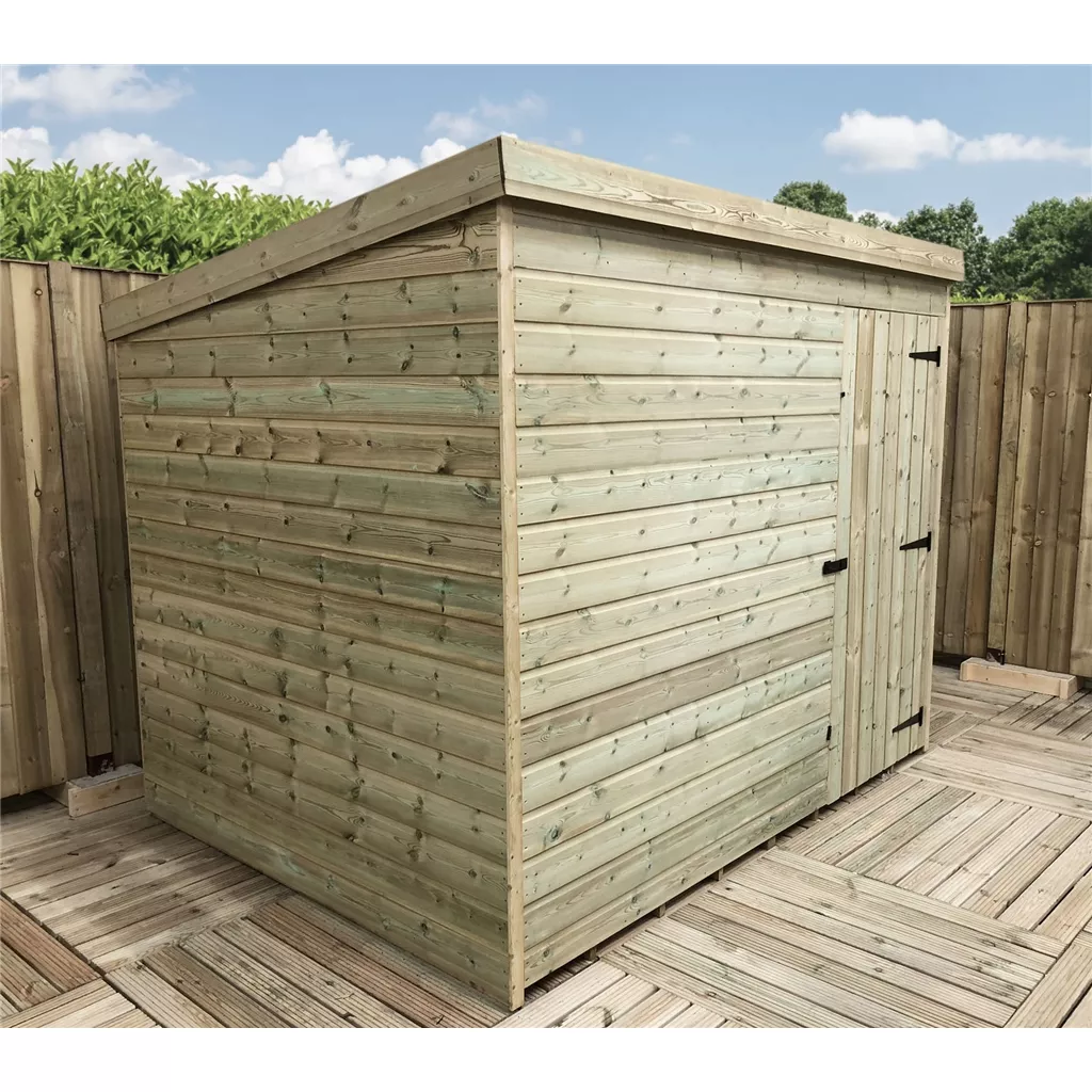 7 x 3 Windowless Pressure Treated T&G Pent Shed With Single Door product image