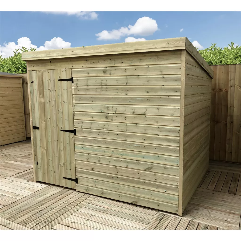 8 x 3 Windowless Pressure Treated T&G Pent Shed With Single Door product image