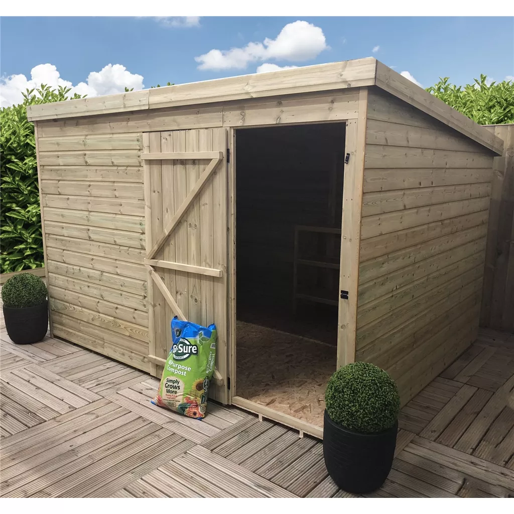 9 x 3 Windowless Pressure Treated T&G Pent Shed With Single Door product image