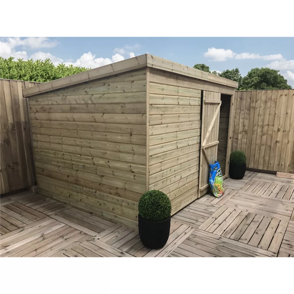 10 x 3 Windowless Pressure Treated T&G Pent Shed With Single Door product image