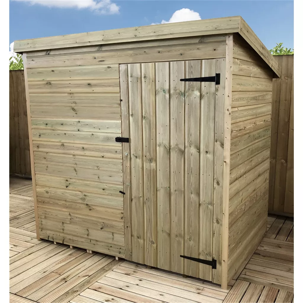 5 x 5 Windowless Pressure Treated T&G Pent Shed With Single Door product image