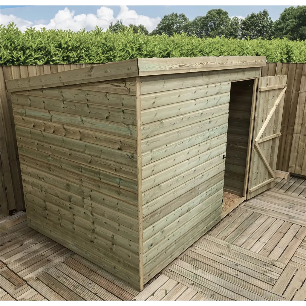 8 x 8 Windowless Pressure Treated T&G Pent Shed With Single Door product image