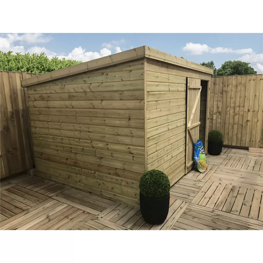 9 x 4 Windowless Pressure Treated T&G Pent Shed With Single Door product image