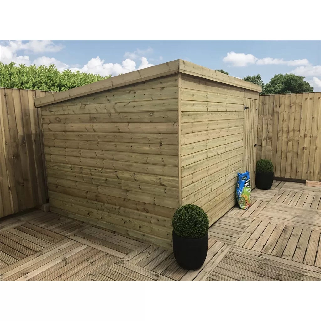 10 x 4 Windowless Pressure Treated T&G Pent Shed With Single Door product image