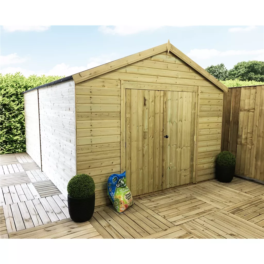 14 x 16 Windowless Premier Pressure Treated Apex Workshop product image