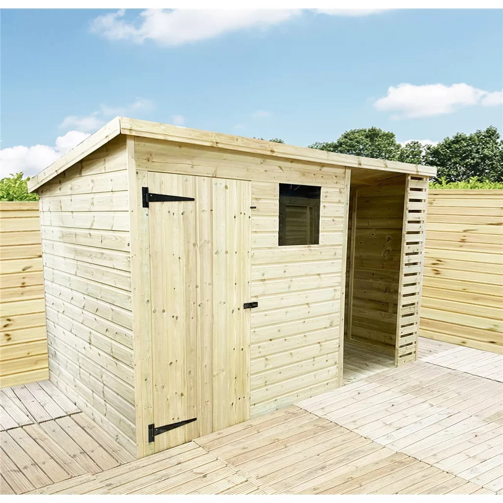10 x 5 Pressure Treated T&G Pent Shed With Storage Area + 1 Window product image