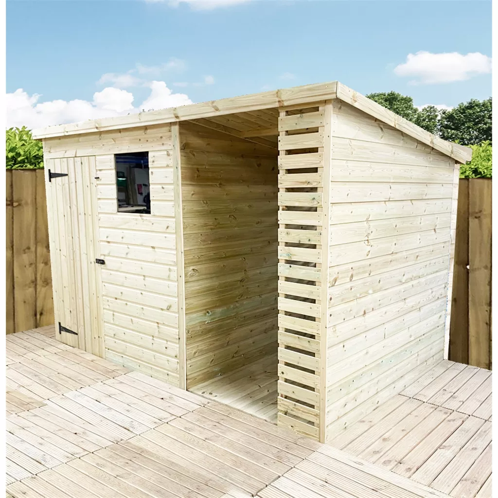 13 x 8 Pressure Treated T&G Pent Shed With Storage Area + 1 Window product image