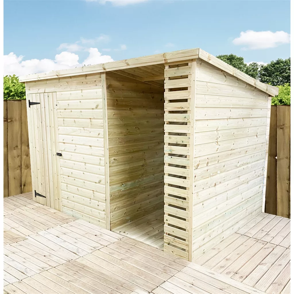 14 x 4 Pressure Treated T&G Pent Shed With Storage Area Windowless product image