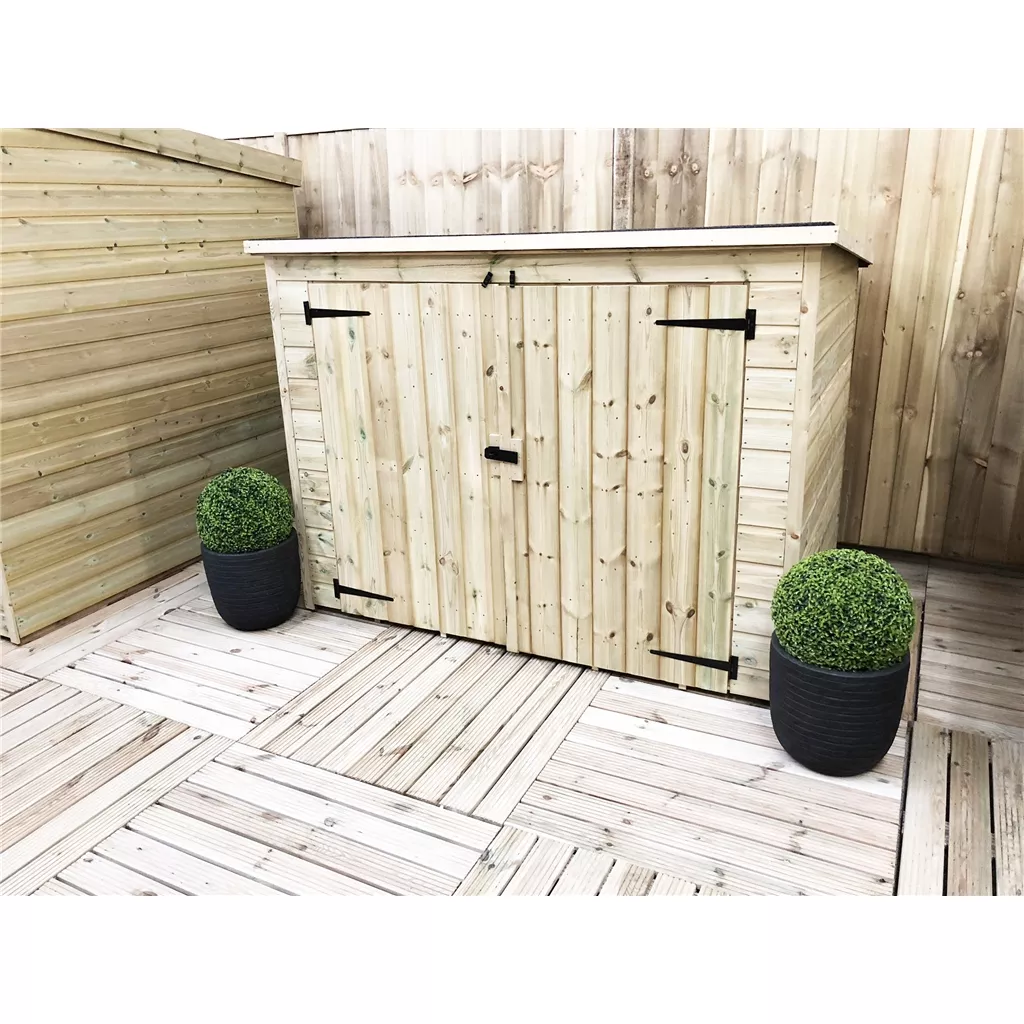 8 x 2 Pressure Treated T&G Bike Store With Double Doors product image