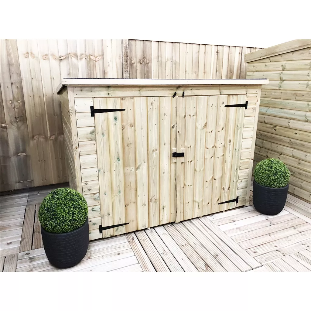 8 x 2 Pressure Treated T&G Bike Store With Double Doors product image
