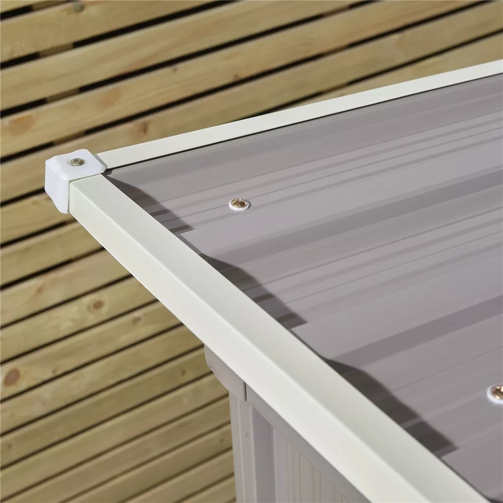 6 x 4 Double Door Metal Pent Shed – Light Grey product image