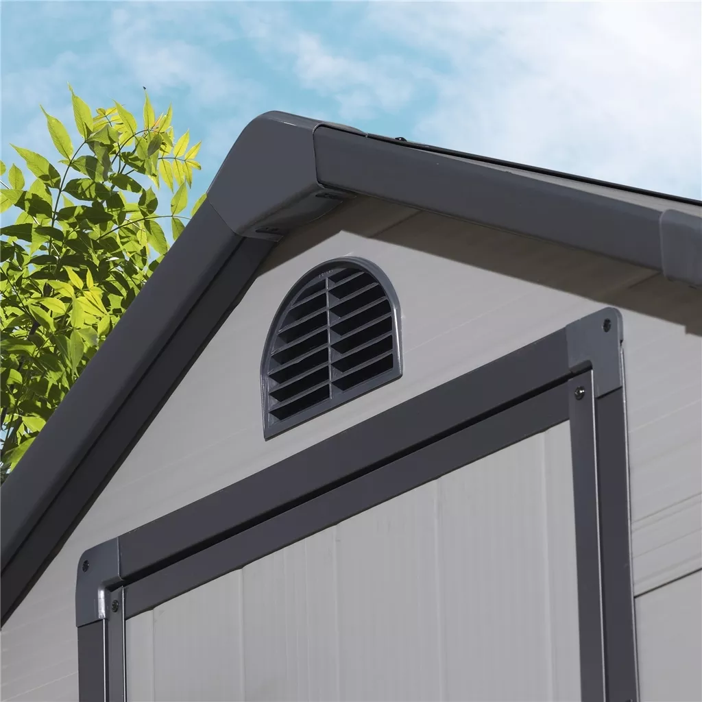 4 x 3 Single Door Apex Plastic Shed - Light Grey product image