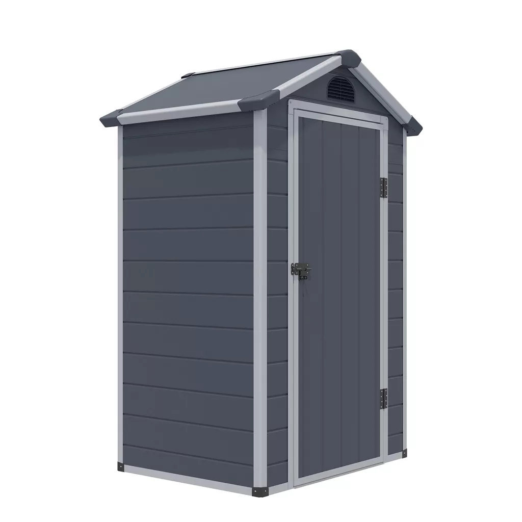 4 x 3 Single Door Apex Plastic Shed - Dark Grey product image