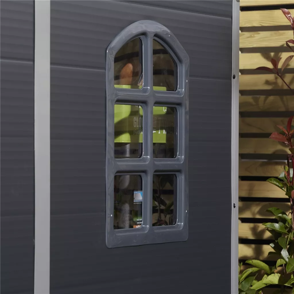 4 x 6 Single Door Apex Plastic Shed - Dark Grey product image